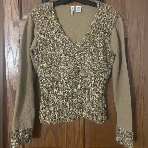 Lightweight tweed knit wool blend vintage sweater size large - Picture 1 of 7
